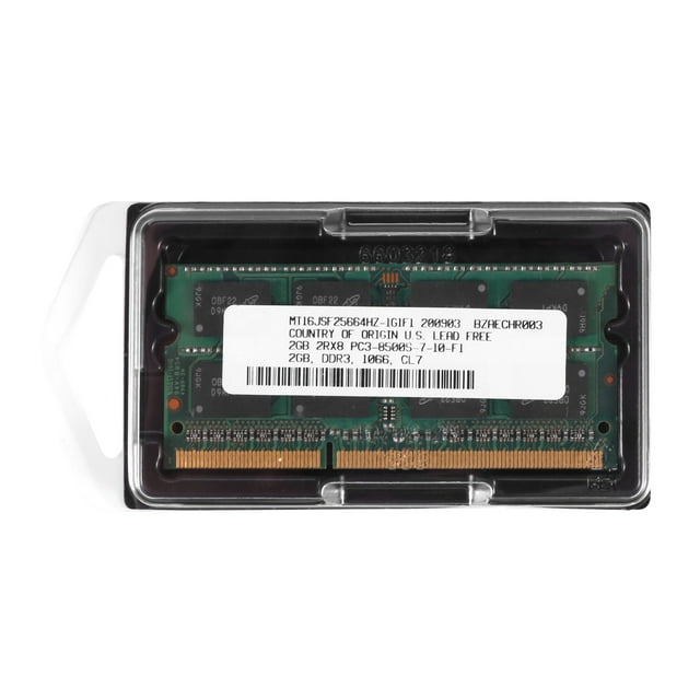 DDR3 2 Go Mémoire pour Ordinateur Portable Ram 2RX8 PC3-8500S 1066MHz 204Pin 1.5V Notebook Ram