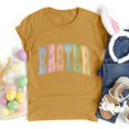 thumbnail image 4 of Plebaso T-Shirts de Pâques pour Femmes Manches Courtes Graphiques Hauts Imprimés Décontractés Mode pour Femmes, 4 of 6