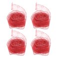 thumbnail image 3 of 4pcs 2m Beautiful Christmas Ribbons Gift Packaging Ties Decor Craft Accessory (Red), 3 of 8