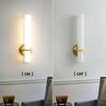 thumbnail image 2 of KAISITE 18.11" Set of 2 Modern Wall Sconces, Wall Light Fixtures with Acrylic Lampshade for Living Room Bedroom Bathroom Hallway, 18W LED, 2 of 9