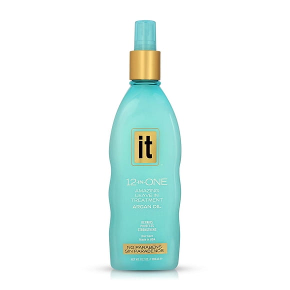 It Haircare 12 en uno increíble tratamiento sin enjuague con aceite de argán marroquí 10.2 oz