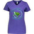 thumbnail image 3 of Inktastic Skip a Straw Save a Turtle with Cute Green Sea Turtle Women's V-Neck T-Shirt, 3 of 5