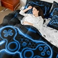 thumbnail image 4 of Castle Fairy Teens Honeycomb Video Game Bedding Comforter Set,Futuristic Full Bedding Set, 4 of 8