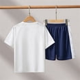 thumbnail image 3 of CYRBOKO Boys Athletic Outfit Sets, Quick-dry Short Sleeve Elastic Waist Summer Running Sports Shirts and Shorts White Size 7-8 T, 3 of 8