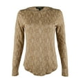 thumbnail image 4 of Women's Long Sleeve Snake Print Linen Top-TM-XS, 4 of 5