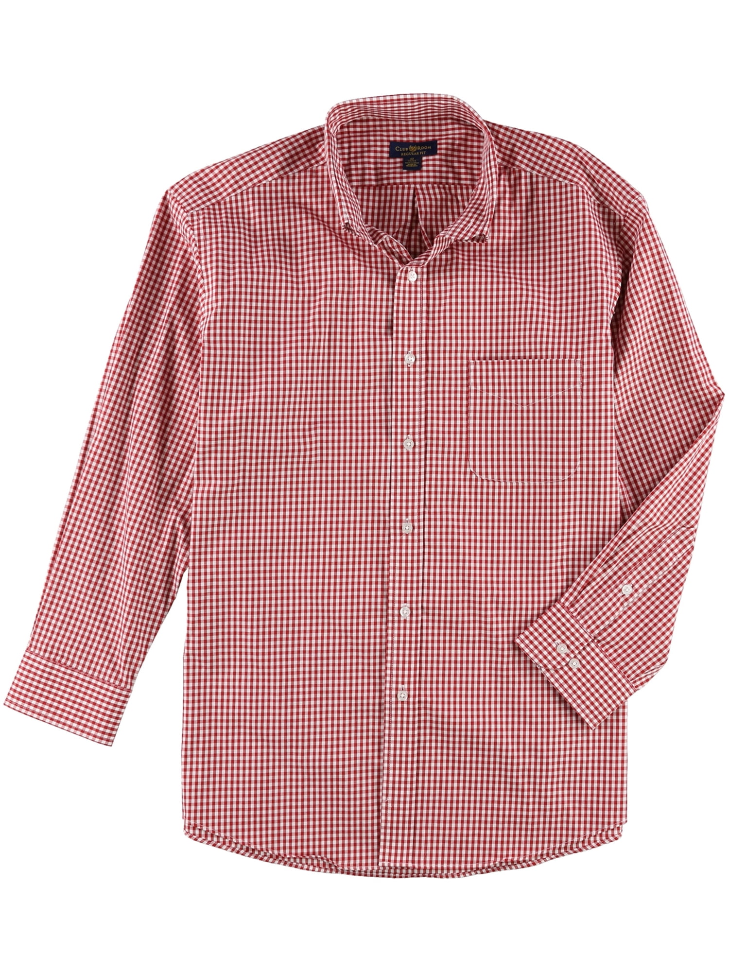 Club Room Mens Wrinkle Resistant Button Up Dress Shirt