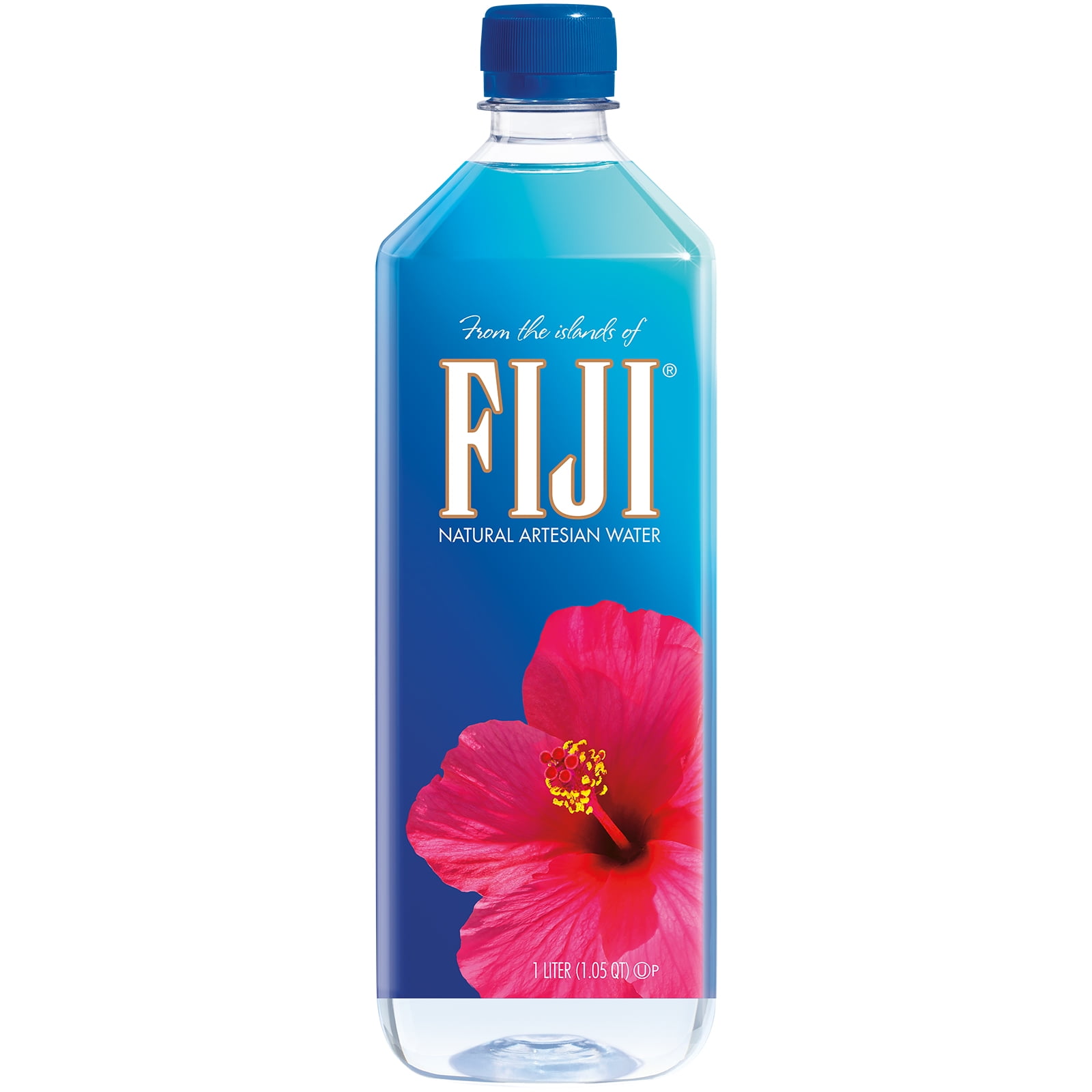 FIJI Natural Artesian Bottled Water 1 Liter / 33.8 fl oz (Pack of 6) -100% Natural Electrolytes