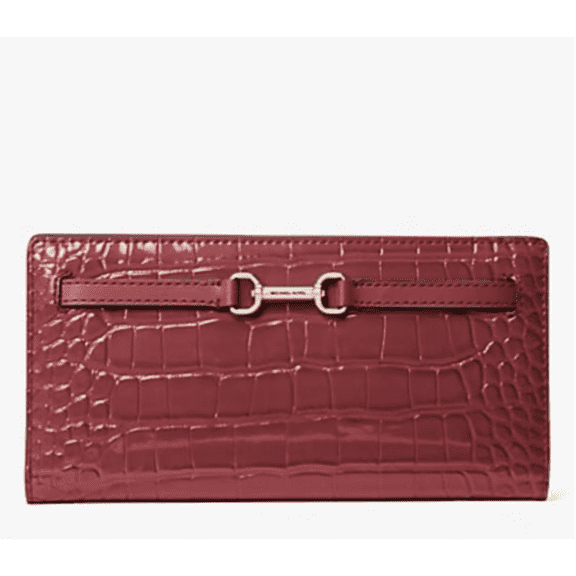 Michael Kors Women’s Carson Large Crocodile Embossed Wallet