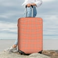 thumbnail image 5 of Salouo Orange Gingham Pattern Travel Dust-proof Suitcase Cover, Softside Suitcase Protector Luggage Cover Protector for 18-32inch ,Not Included Suitcase, 5 of 8
