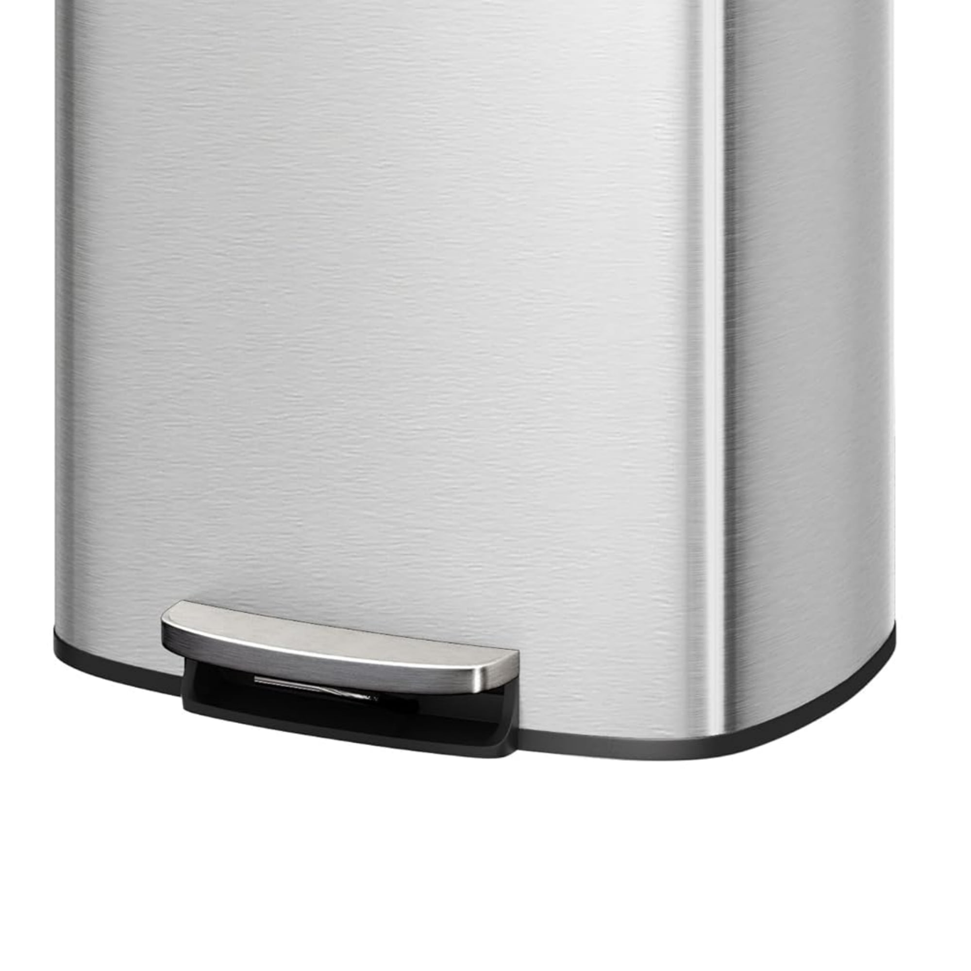 Garvee Step-on Trash Bin Set 2 Pack, 13.2 Gallon & 2.6 Gallon, Silver