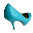 thumbnail image 6 of Bonnibel Monique-1N Women's Round Toe Platform 5-Inch Holiday Party Dress Pumps TURQUOISE PU 9, 6 of 7