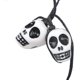 thumbnail image 2 of Collar de calavera de Halloween con esqueleto de mano, hueso, dientes afilados, gargantilla fresca, cadena de mano, colgante de garra fantasma, pulsera, joyería para hombres y muje, 2 of 5