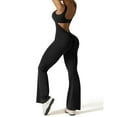 thumbnail image 3 of Flare Jumpsuits for Women Sexy Backless Tank Top Bodycon Romper Wide Leg Full Length Pants Unitard Sportsuit, 3 of 6