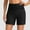 Black, variant on Olyvenn Women's 5" High Waisted Swim Board Shorts with Phone Pockets UPF 50+ Quick Dry Beach Shorts for Women with Liner Black L
