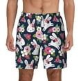 thumbnail image 2 of Goofa Rabbit And Rose Printed Men's Swim Trunks Board Shorts Quick Dry Mens Swimming Trunks with Compression Liner,Breathable Fit Hawaii Beach Shorts-Small, 2 of 9