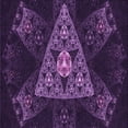 thumbnail image 1 of Ahgly Tapis de Zone Lavable en Machine Carré Transitionnel Violet Violet, 7 Pieds Carré, 1 of 7