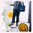 thumbnail image 1 of Canvas Bag Shoulder Handbag Large Capacity Tote Bag Student Book Class Messenger Bag, 1 of 6