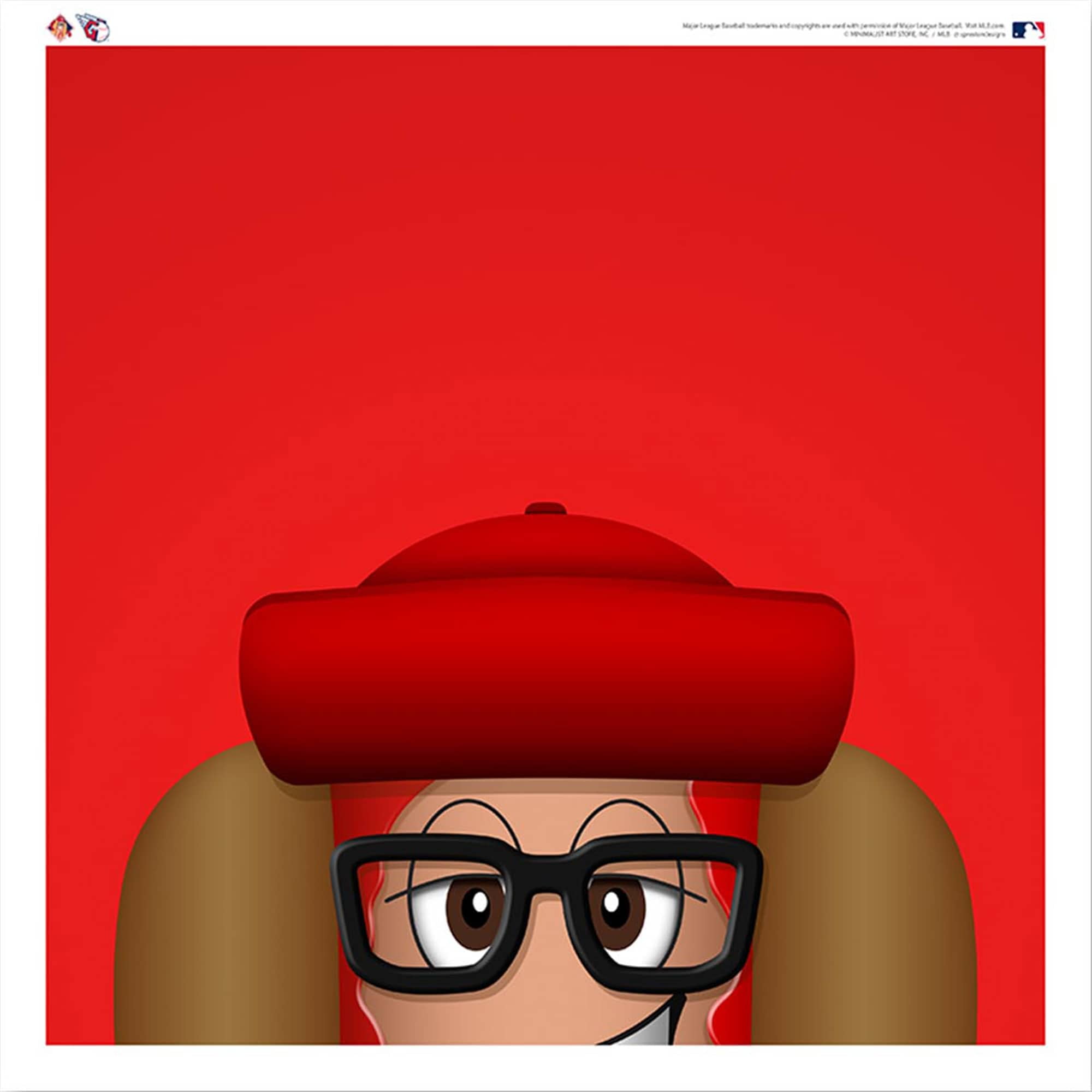 Ketchup Cleveland Guardians 12'' x 12'' Minimalist Mascot Poster Print