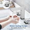 thumbnail image 6 of KINGTACK Bathroom Faucets for Sink 3 Hole, 8 inch Chrome Bathroom Sink Faucet with Pop Up Drain, 2 Handle Vanity Faucet with Water Supply Hoses, 6 of 11