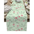 thumbnail image 2 of Flower Plant Rose Table Runner Home Wedding Decor Table Flag Mat Table Centerpieces Decoration Party Dining Long Tablecloth, 2 of 7