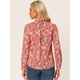 thumbnail image 4 of CamiFloral Con Botones Y BluDe ManLarCon Cuello En PunPaMujer NaranXS, 4 of 4