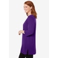 thumbnail image 3 of Woman Within Plus Size Perfect Three-Quarter-Sleeve Scoopneck Tunic, 3 of 6