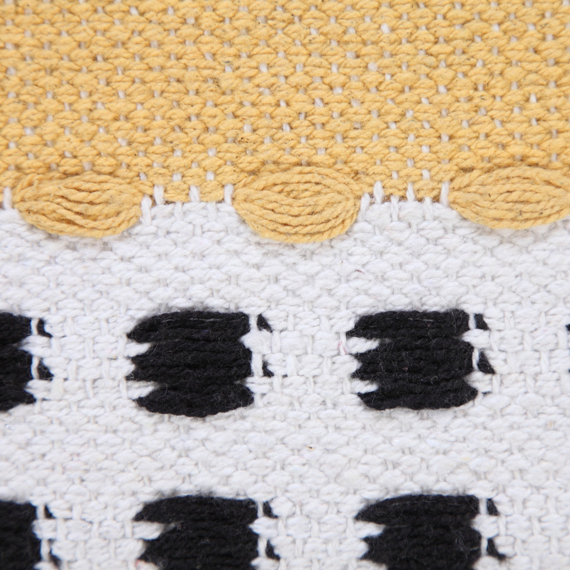 Harlow Hill Glenn 20" x 20" Striped Cotton Adult Decorative Feather Filled Pillow, Yellow/Black/White