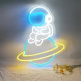 thumbnail image 3 of Luces de neón LED, personajes iluminados, decoración de bar, publicidad en la pared de fondo rojo de Internet, 3 of 3