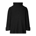 thumbnail image 4 of EGNMCR Chandails pour Femmes Mode Hiver Couleur Unie Manches Longues Col Montant, Cadeaux pour Femmes, 4 of 6