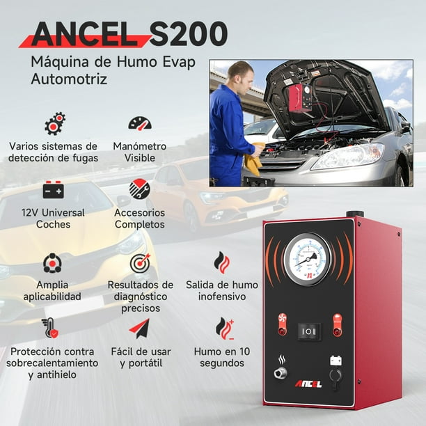 ANCEL S200 Machine à fumée pour automobile Détecteur de fuite de