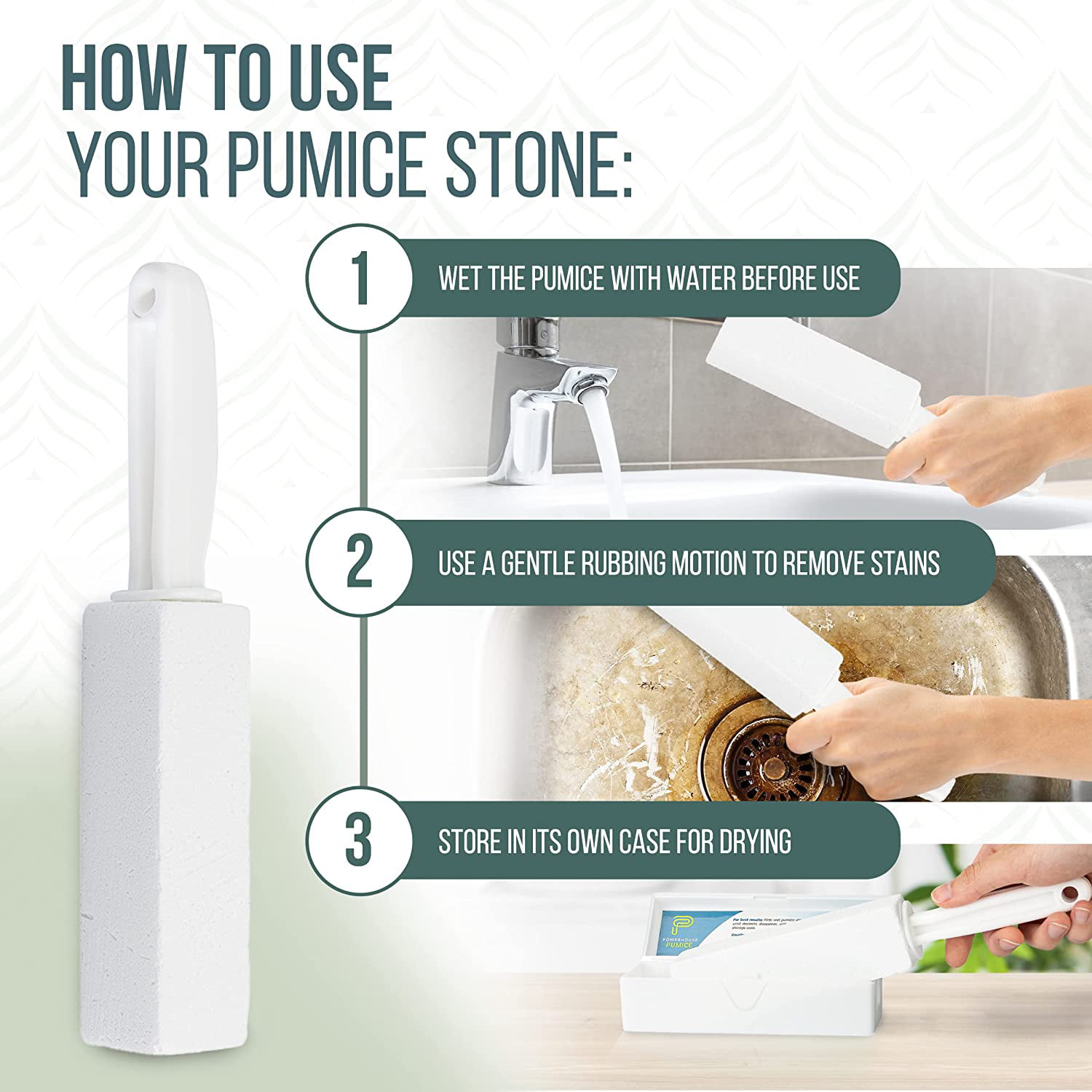 Pumice Stone for Cleaning Fine Grit Sturdy - High Density 12-Pack 