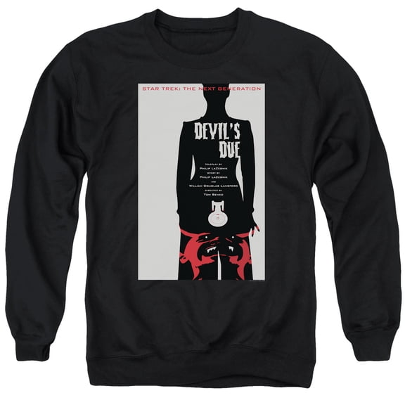 Star Trek Tng Season 4 Episode 13 Adult Crewneck Sweatshirt Black