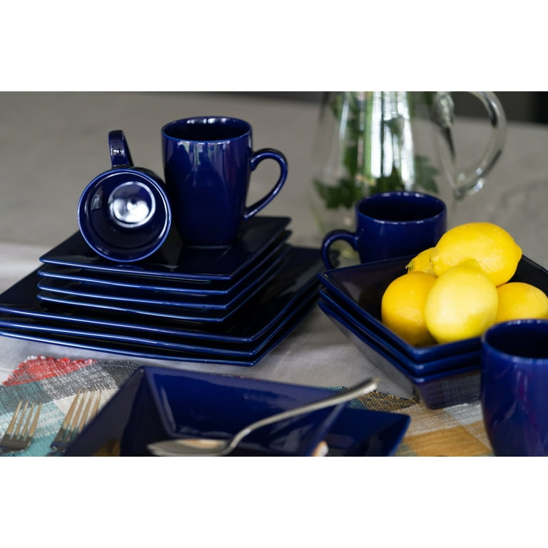 10 Strawberry Street Nova Square 16-Piece Stoneware