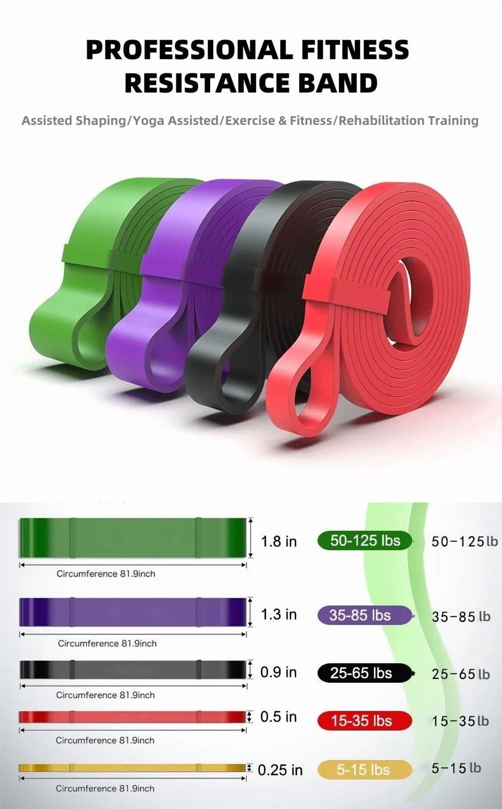 Resistance Bands, Pull-Up Assistance Bands - Exercise Bands, Stretching Bands, Fitness Bands for Men and Women for Fitness, Training, Physiotherapy, Body Stretching