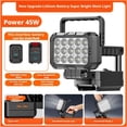 thumbnail image 5 of Portable LED Spotlight Floodlight with Dual Charging Port for 14.4 - 20V Batteries, Suitable for Outdoor, Work, Study and Emergency Use, Made of ABS Material, 5 of 9