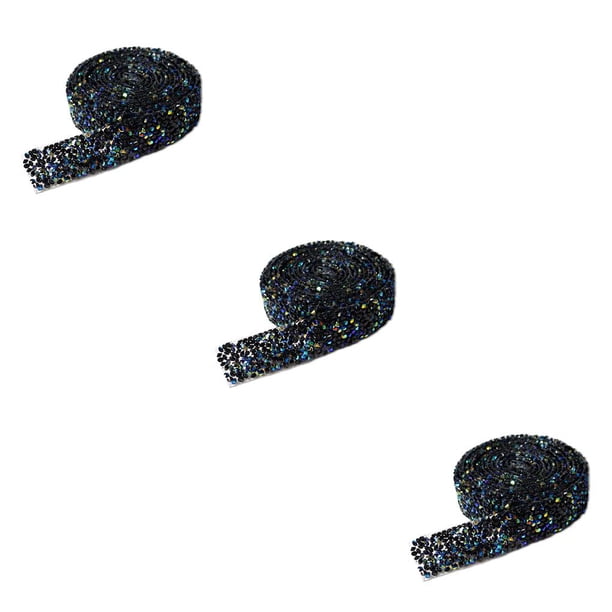Advancent Pegatinas ostentosas, apliques artesanales, arreglo ligero, cuentas de decoración, diseño autoadhesivo, tira de taladro, negro, código AB 1, Type1 NO1 Advancent CBP362244
