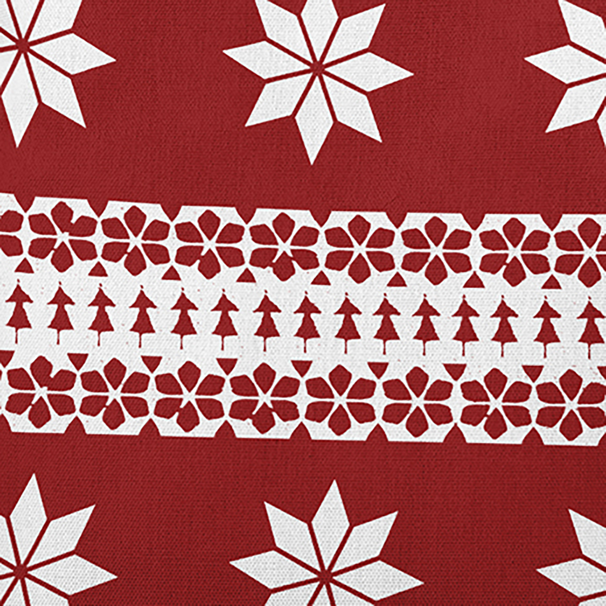 18" x 18" Simply Daisy Poinsettia Charm Polyester Indoor/Outdoor Pillow, Cardinal Red Qty 1