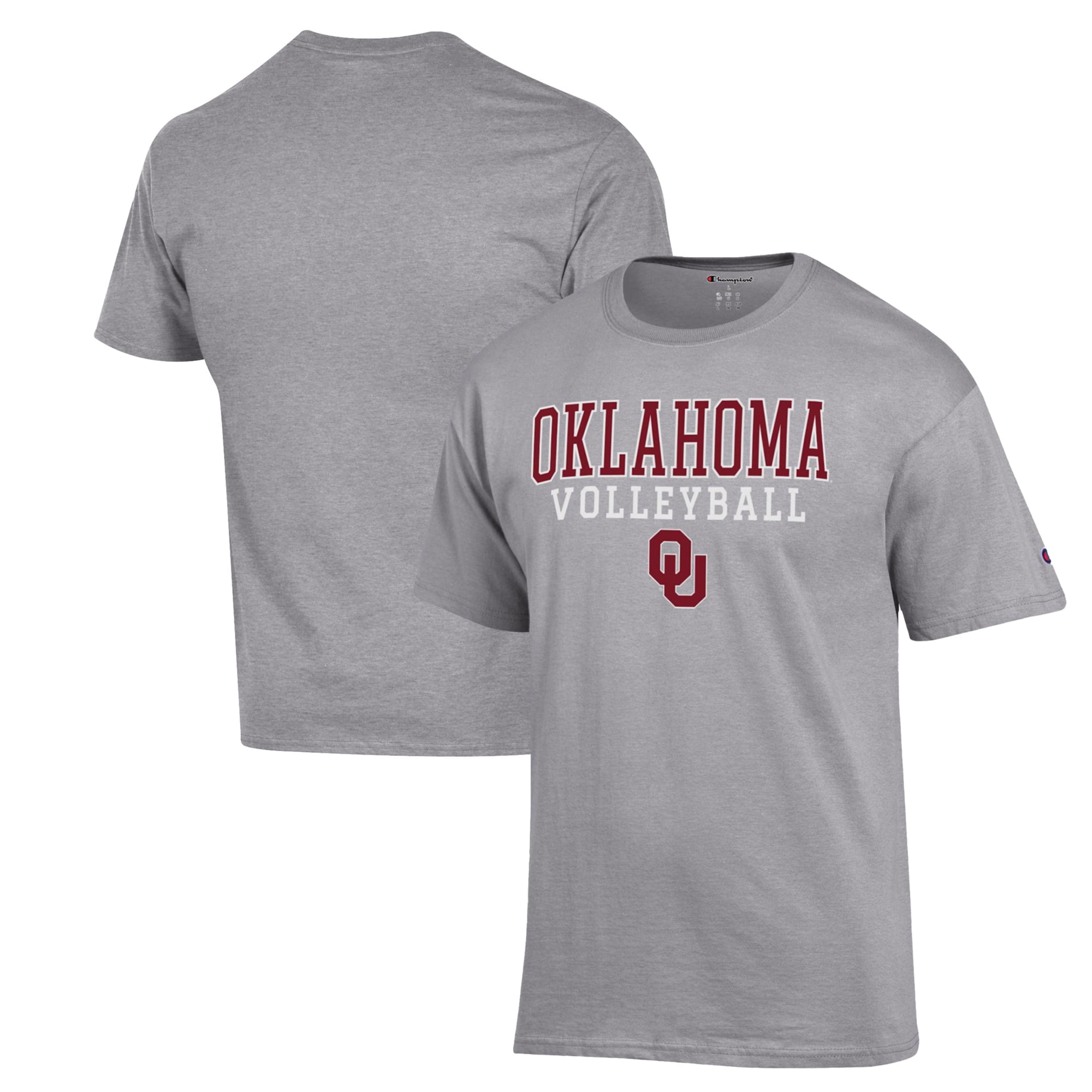 Men's Champion Gray Oklahoma Sooners Track & Field Icon T-Shirt