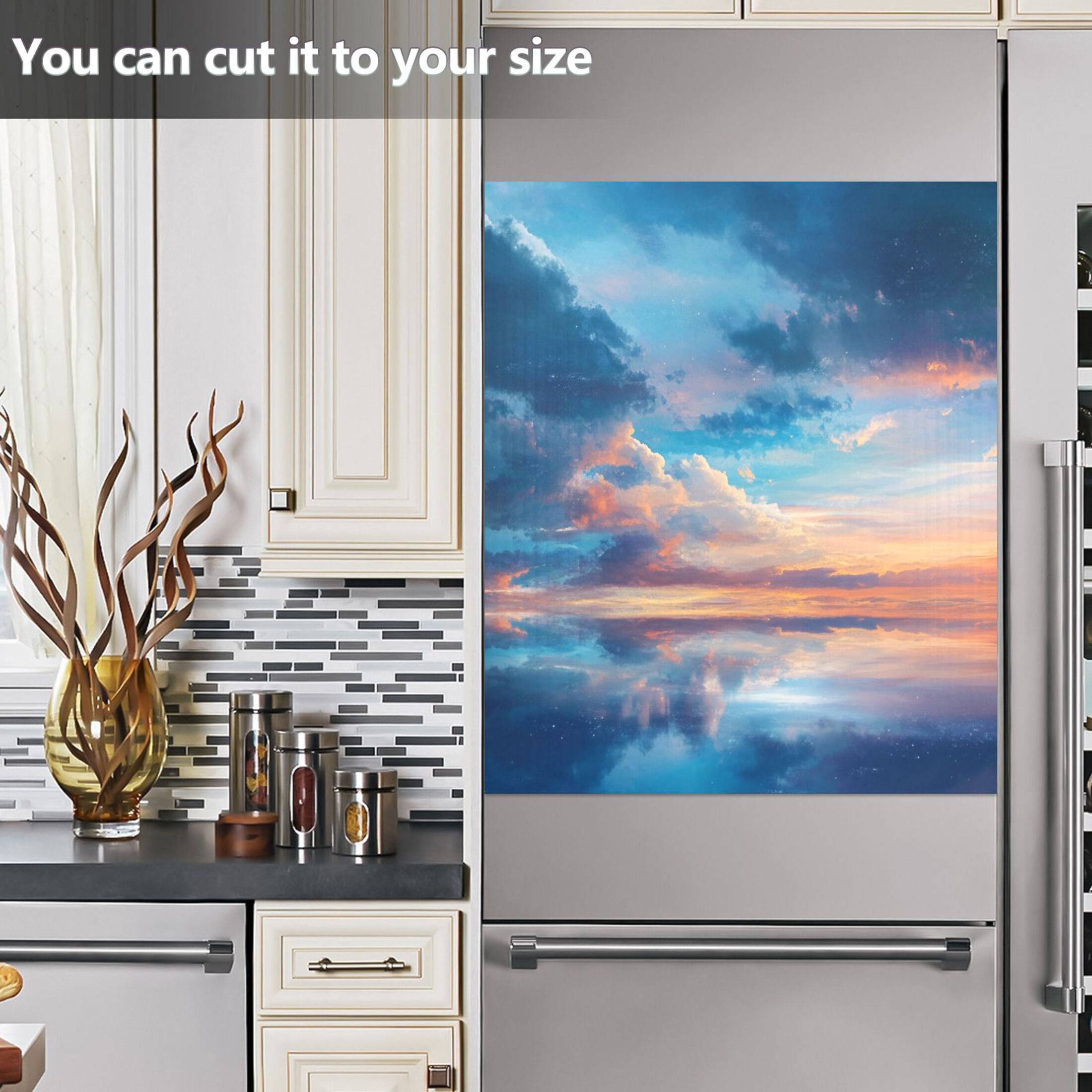 Dishwasher Magnetic Sticker 23x26 Inch Refrigerator Magnetic Sticker Washing Machine Magnetic Sticker Kitchen Panel Magnetic Sticker Home Decor Super Cool Sky