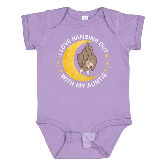 Inktastic I Love Hanging out with My Auntie Bats Boys or Girls Baby Bodysuit