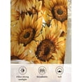 thumbnail image 6 of Sheer Curtains 96 Inches Long 2 Panels Set for Living Room, Yellow Sunflowers Semi Sheer Curtains for Windows, Watercolor Floral Flowers Vintage Voile Window Treatments Rod Pocket Curtain, 6 of 7