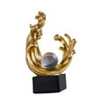 thumbnail image 3 of TISHITA Modern Art Sculpture Table Centerpiece Creative Collection Aesthetic Gift Table Ornament Golden Figurine for Farmhouse Indoor A, 3 of 8