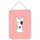 thumbnail image 1 of Impresiones para colgar en la pared o puerta Caroline's Treasures Checkerboard Pink Bull Terrier 16 x 12, 1 of 1