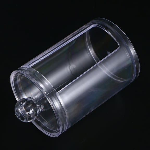 ORDDIART Round Plastic Container Clear Storage Box for Desk Organization Vanity Containers 1Pack 7x7x11.5in