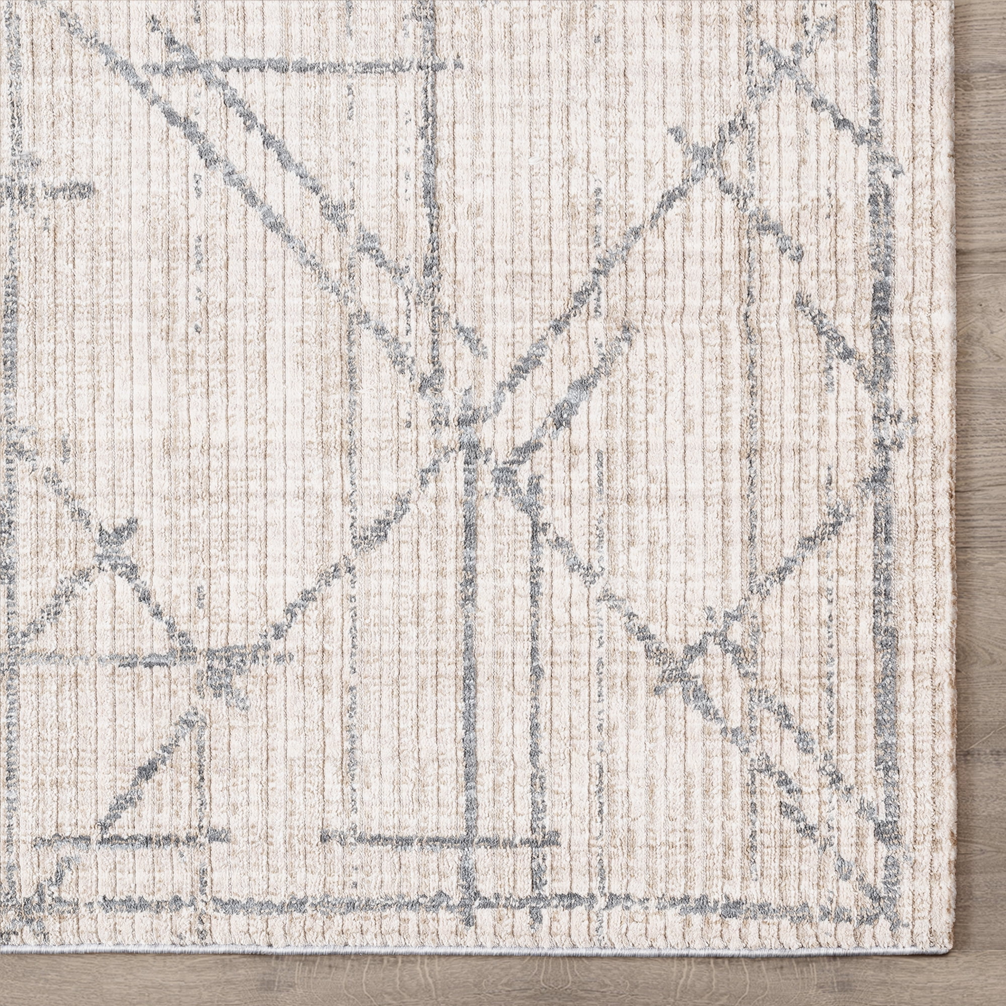 Gertmenian Olbia Trier Modern Abstract Ivory Indoor Area Rug, 5x7