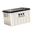 thumbnail image 4 of Contenedor de almacenamiento con tapa, cajón utilitario y asas, caja de almacenamiento de gran capacidad con tapa Blanco Azul, 4 of 9