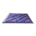 thumbnail image 2 of Ahgly Company Machine Washable Indoor Rectangle Checkered Blue Modern Area Rugs, 8' x 12', 2 of 4
