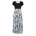thumbnail image 4 of SMihono Robe Maxi Bohème d'Été pour Femmes Grande Taille Robe d'Été Unie Colorée Manches Courtes Robes de Plage Décontractées Maxi Robe de Plage, 4 of 5