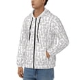 thumbnail image 3 of Wukai Cute Rabbit Print Men's Zip-Up Hoodie,Fleece Full-Zip Hoodie for Men, Hooded Sweatshirt-XX-Large, 3 of 5