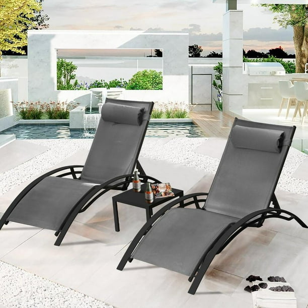 Outdoor Lounge Chairs - Adams Resin Adjustable Backrest Chaise Lounge Outdoor Lounge Chairs - Adams Resin Adjustable Backrest Chaise Lounge